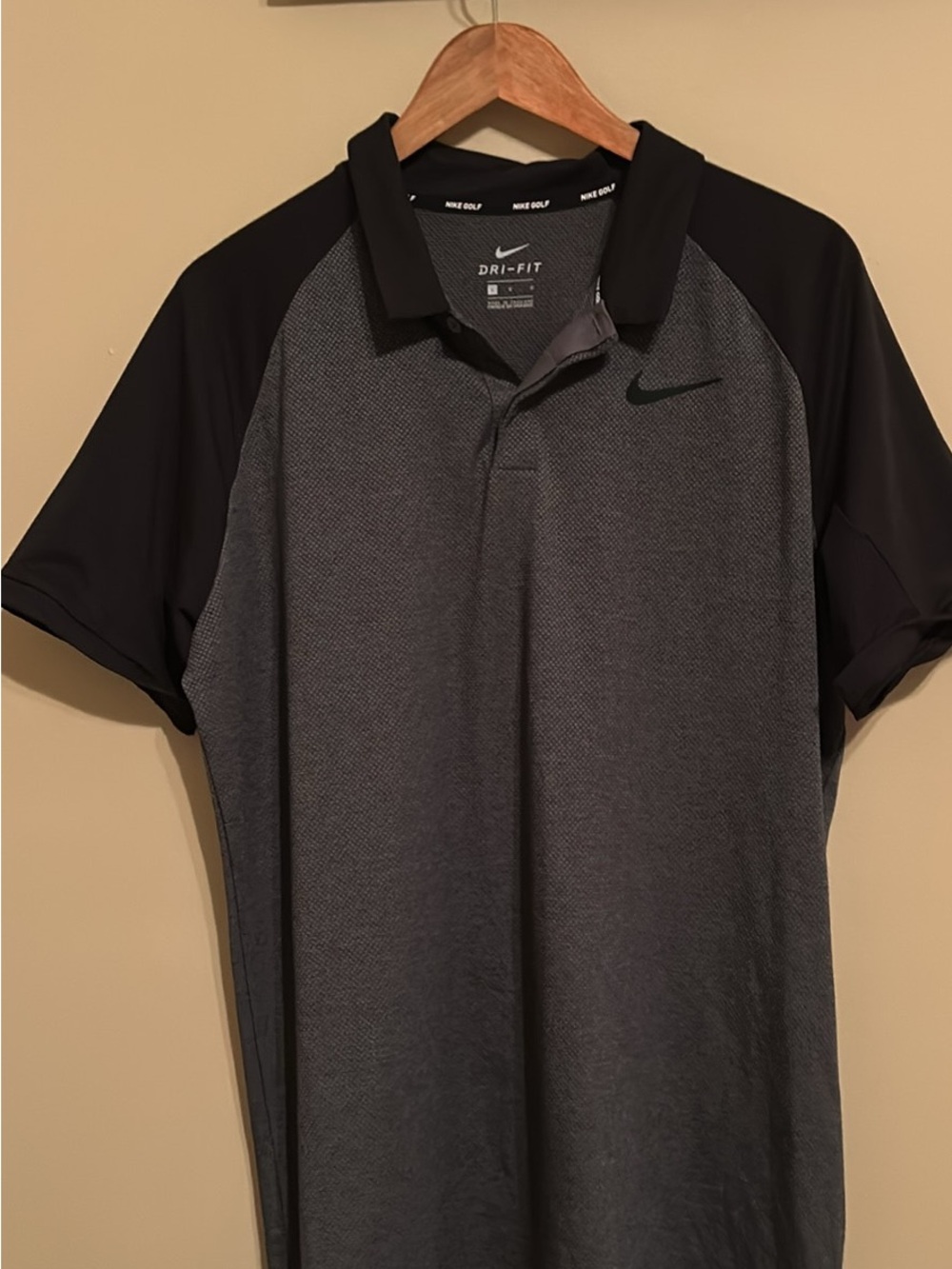 Nike Gray & Black Dri-FIT Polo Shirt
